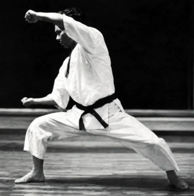 Master Yoshitaka Funakoshi low lateral horse stance